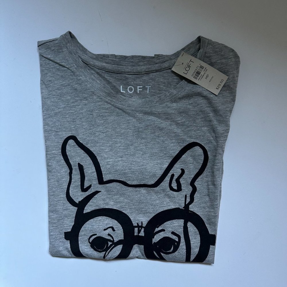 Loft Ann Taylor, Size M, Women's Dog T-Shirt - Picture 2 of 6